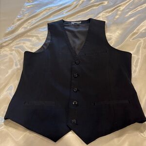 Classic Black Men's Dress Vest le chateau cotton spandex M grad wedding formal